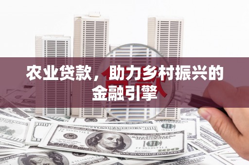 玉林农业贷款，助力乡村振兴的金融引擎
