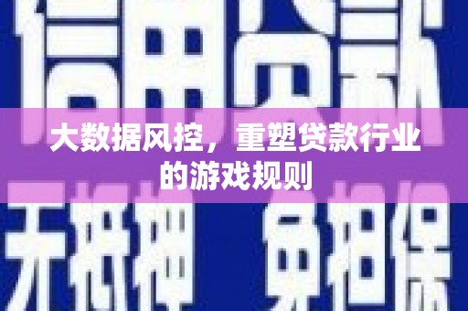 玉林大数据风控，重塑贷款行业的游戏规则