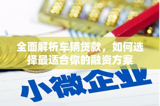 玉林全面解析车辆贷款，如何选择最适合你的融资方案