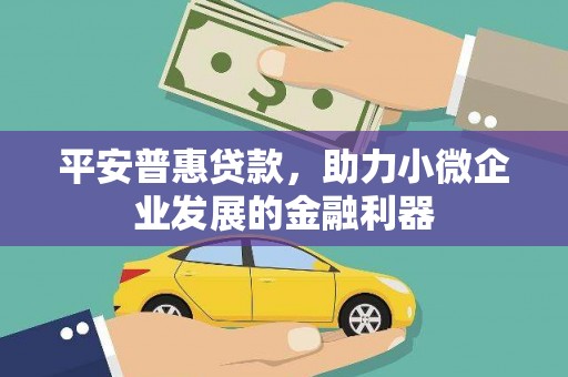 玉林平安普惠贷款，助力小微企业发展的金融利器